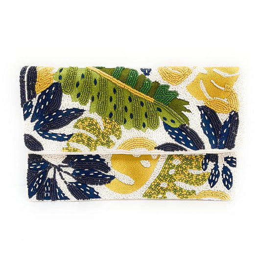 Handcrafted Tropical Beaded Clutch Bag
