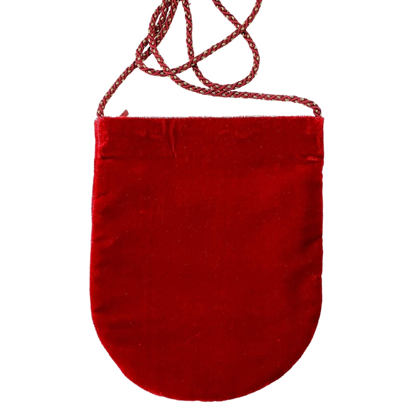 Embroidered Red and Antique Gold Crossbody Bag