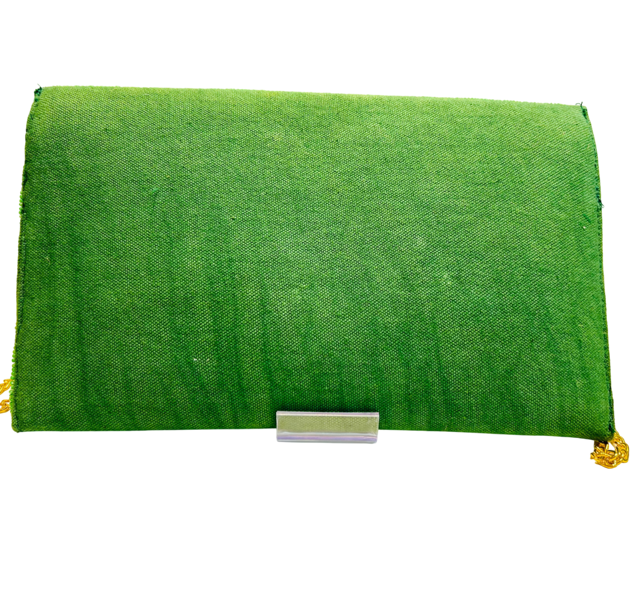 Beaded Lime Slice Clutch Crossbody Bag with Chain Strap