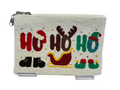 Christmas Seed Bead Coin Purse, Beaded coin purse pouch with 46 Detachable Chain