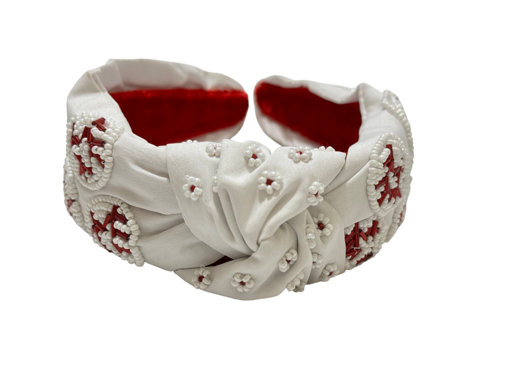 Handcrafted Baseball Beaded Headband Baseball Design for Fans & Players