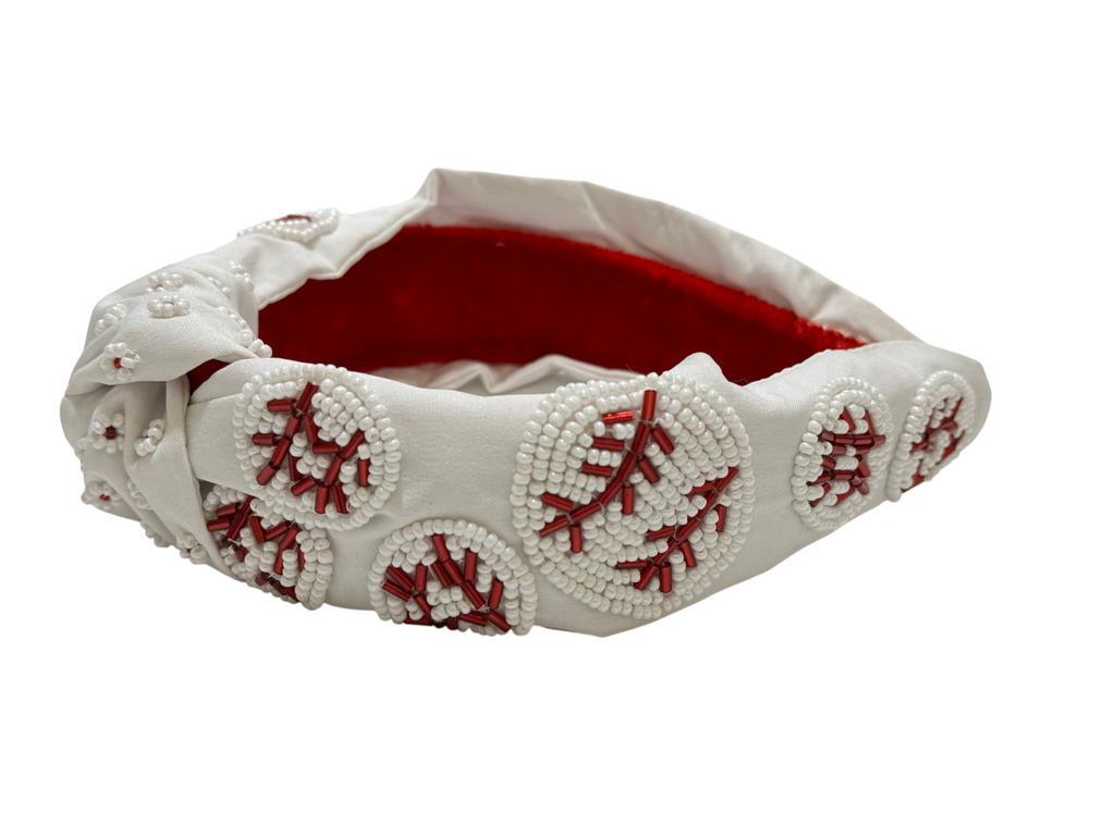 Handcrafted Baseball Beaded Headband Baseball Design for Fans & Players