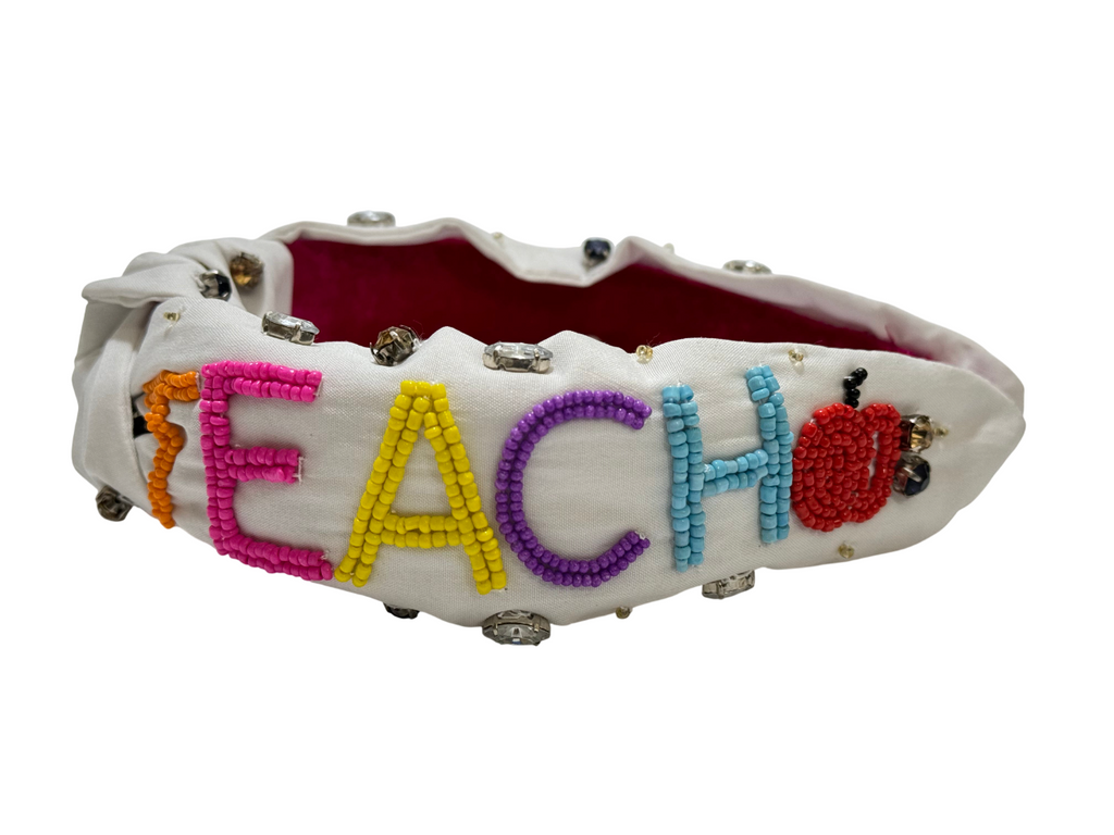 Teacher's Day Gift Apple Beaded Headband for Women