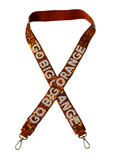 GO BIG ORANGE Orange & White Sequin Strap
