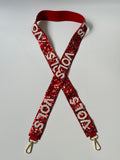 GO VOLS Red & White Gameday Sequin Strap