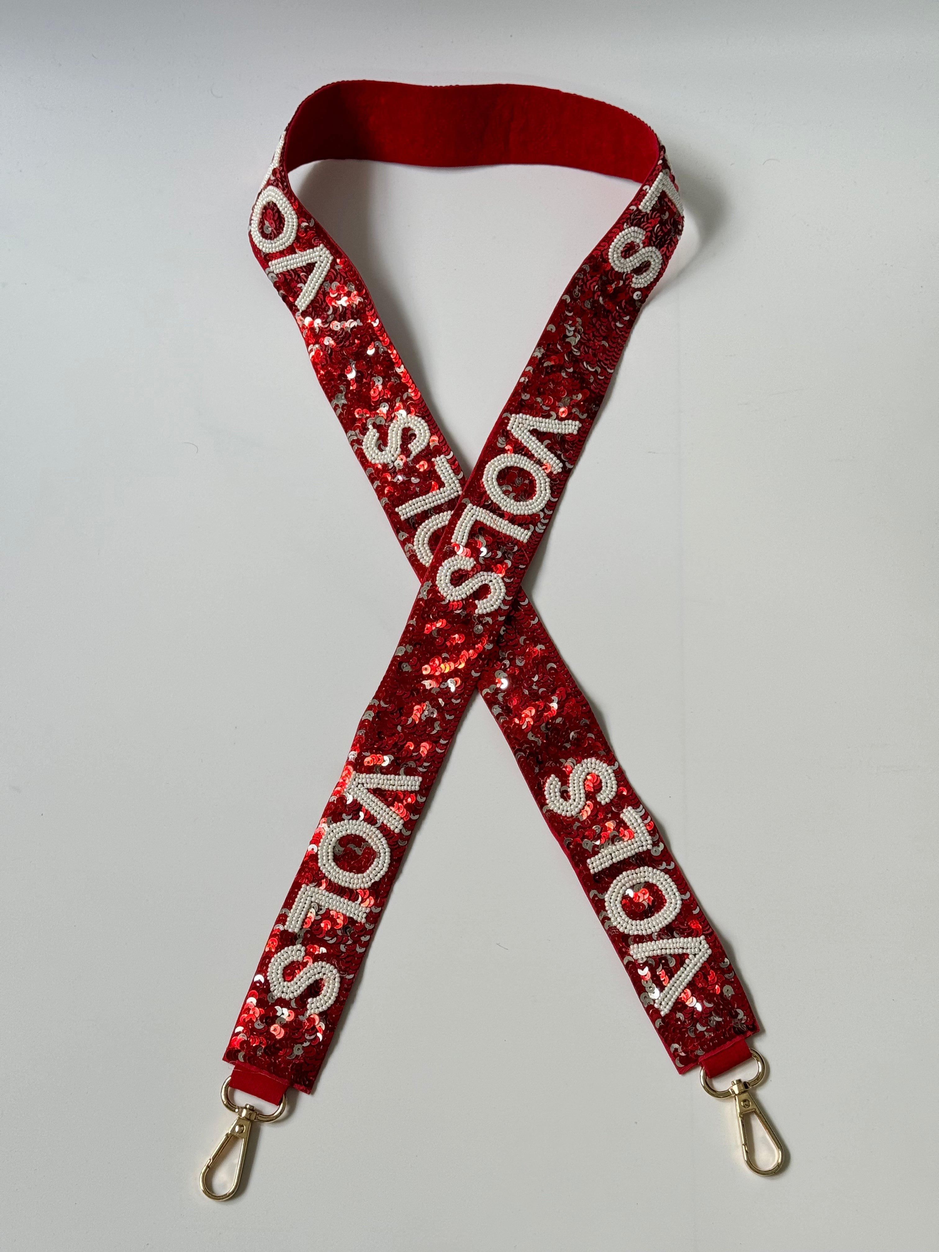 GO VOLS Red & White Gameday Sequin Strap