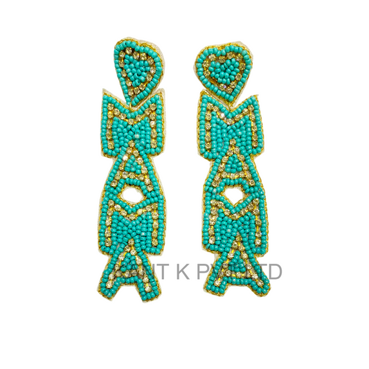 Mother's Day Beaded Earrings Handcrafted Gift for Mom
