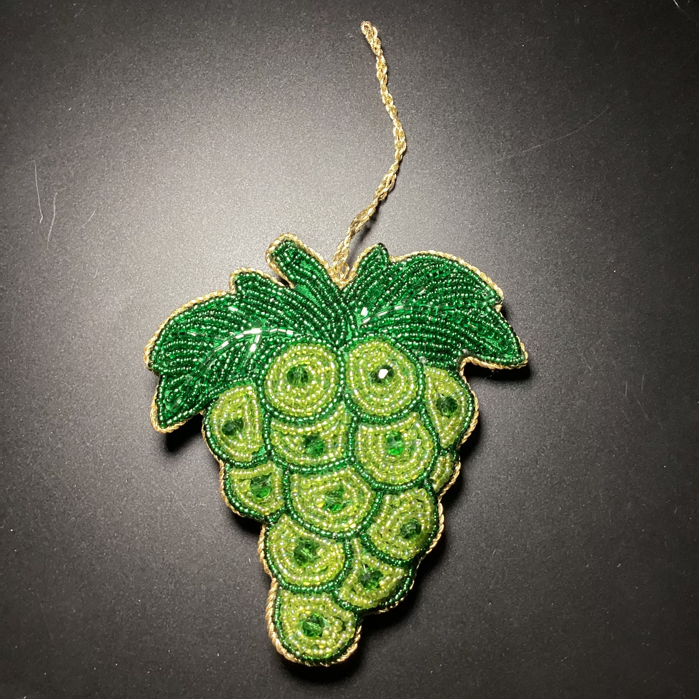 Handcrafted Grapes Shape Beaded Ornament