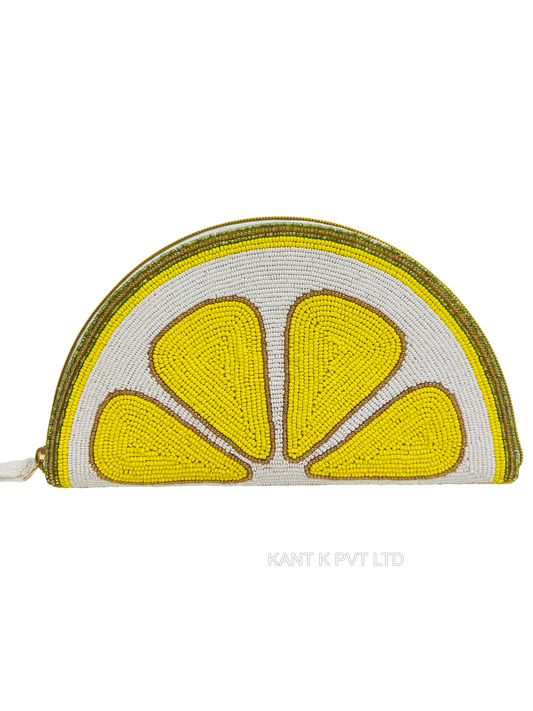 Beaded Lemon Slice Crossbody Bag