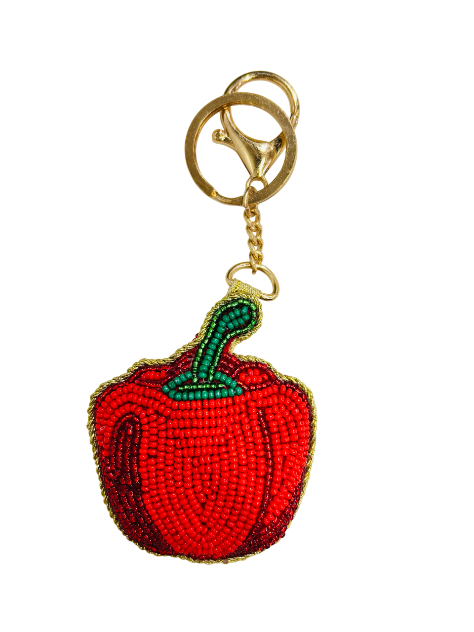 Handmade Beaded Chili Pepper Purse Keychain
