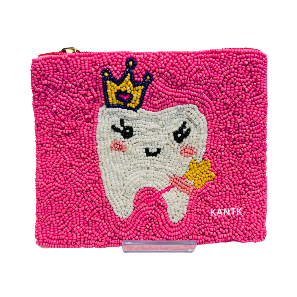 Tooth Fairy Beaded Coin Purse Handmade Beaded Pouch