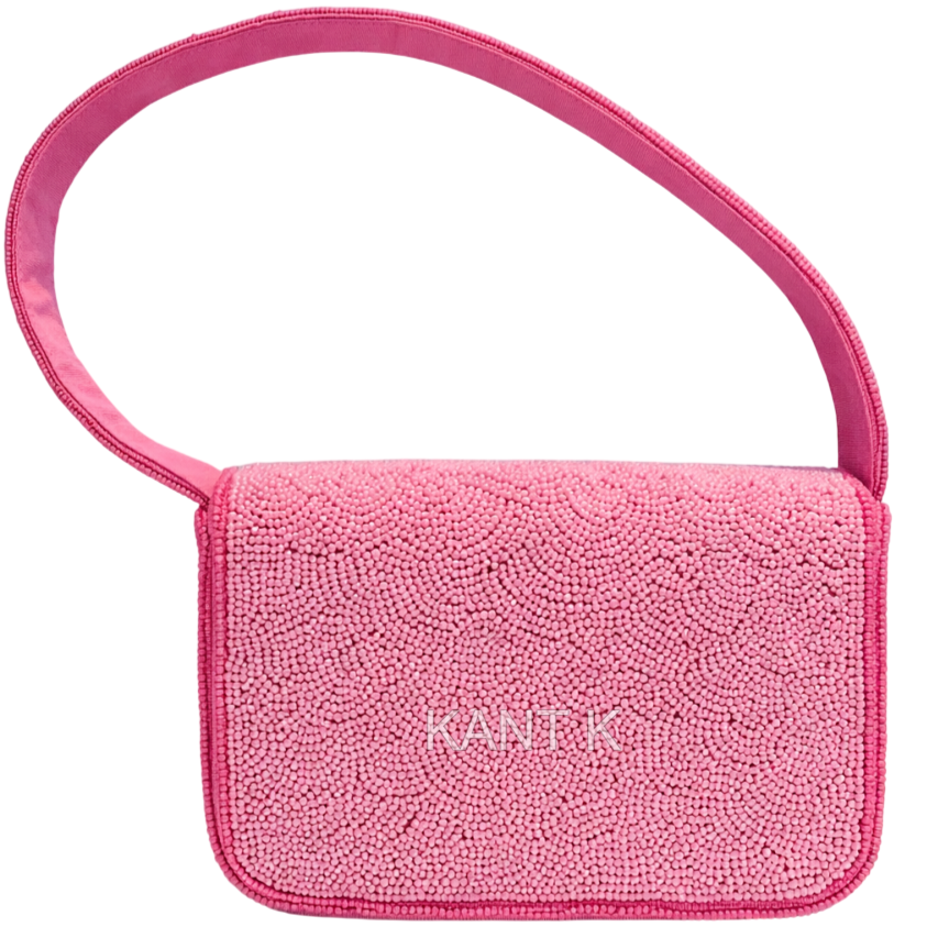 Handcrafted Watermelon Beaded Handbag Cute Pink & Green Aesthetic Summer Bag