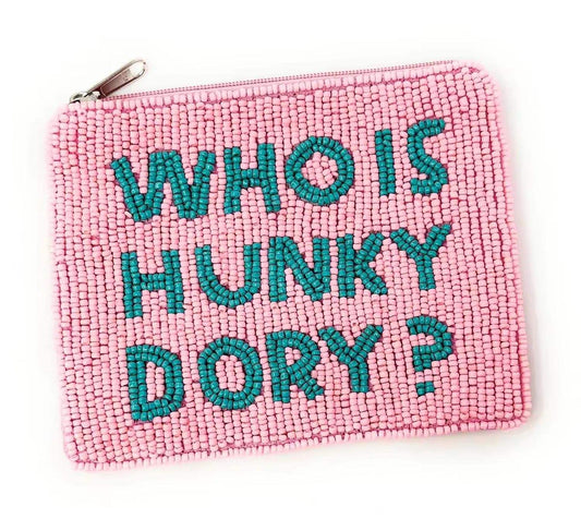 WHO IS HUNKY DORY Hand-Beaded Coin Purse