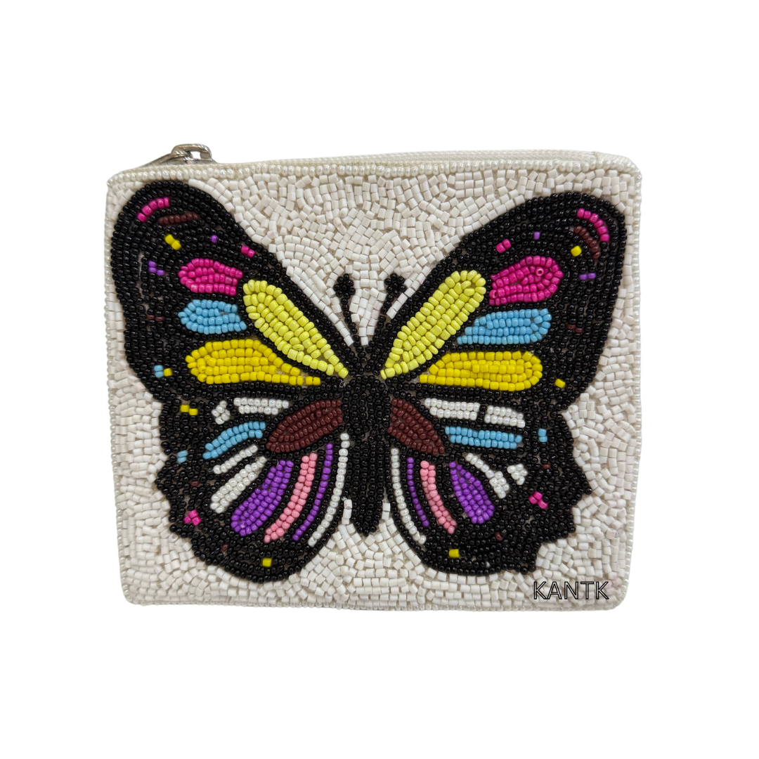 Handmade Beaded Coin Purse Elegant Handcrafted Mini Pouch