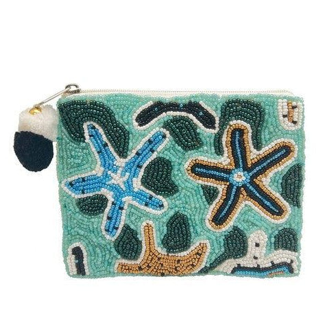 Starfish Beaded Coin Purse