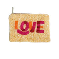 Handcrafted Multicolor LOVE Design Beaded Coin Pouch