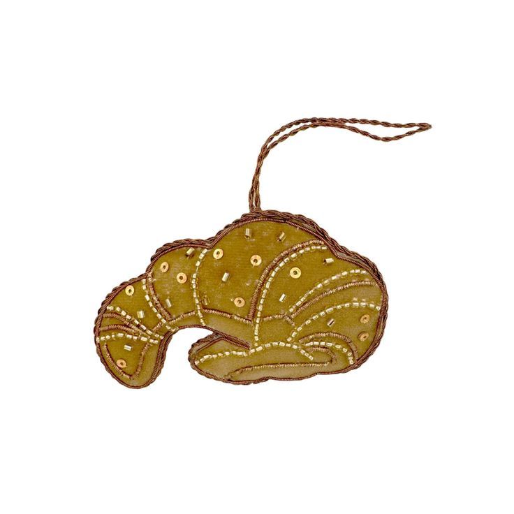 Fish-Shaped Beaded Christmas Ornament