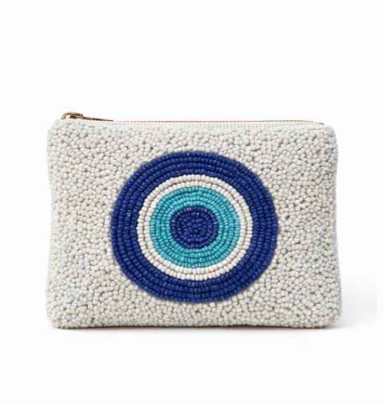 Handmade Evil Eye Beaded Coin Purse