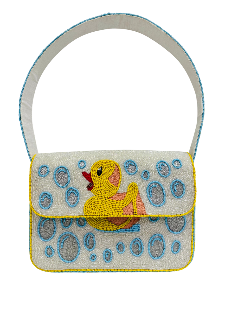 Hand-Beaded Rubber Duckie Shoulder Bag