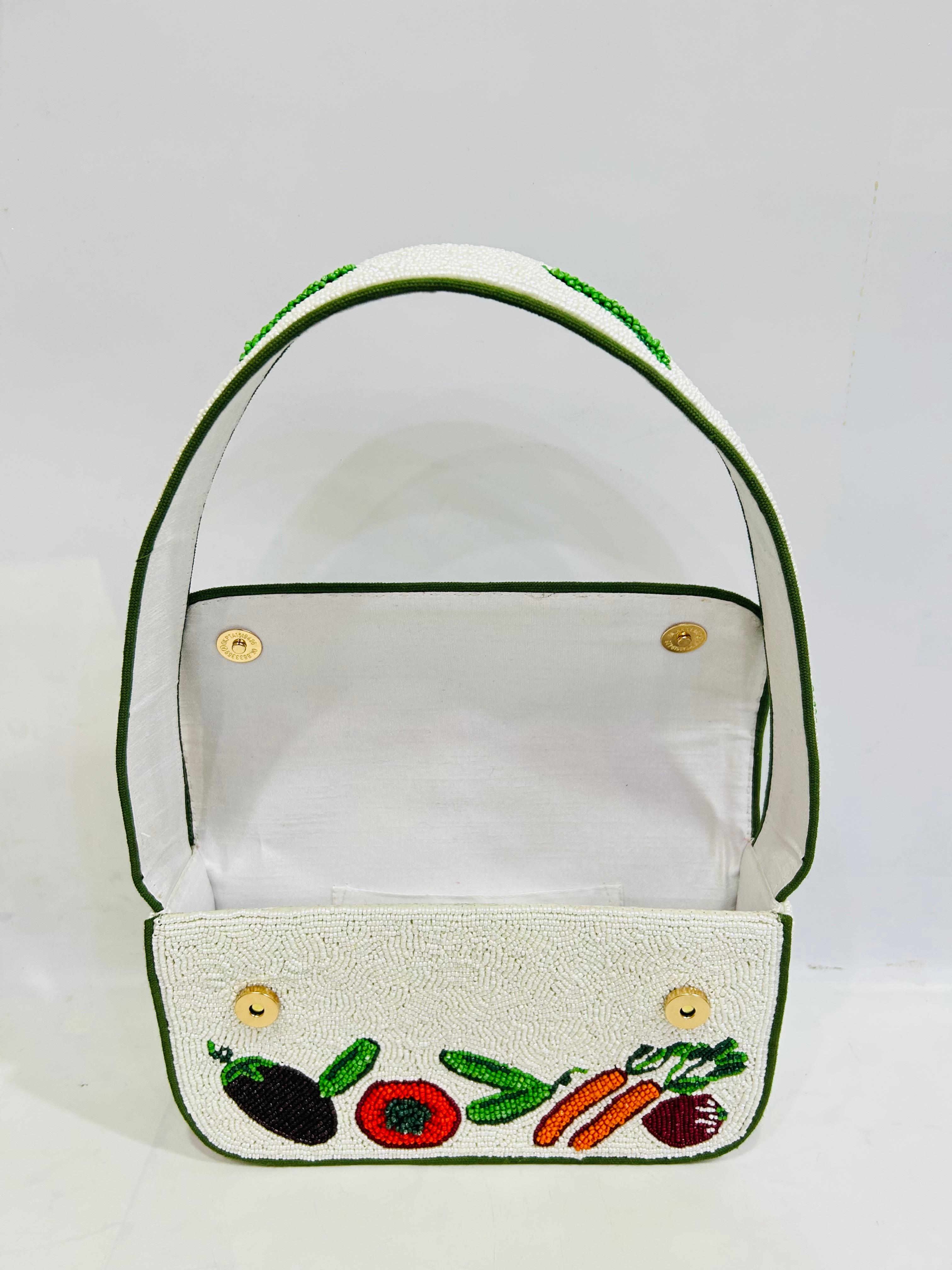 Handmade Beaded Vegetable Shoulder Bag Boho Floral Bag