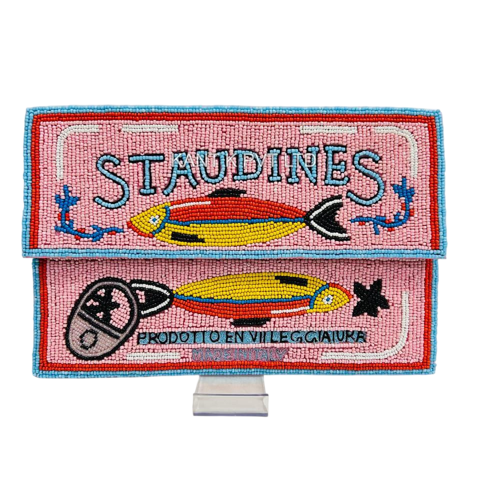 Handmade Fish-Inspired Handcrafted Beaded Clutch