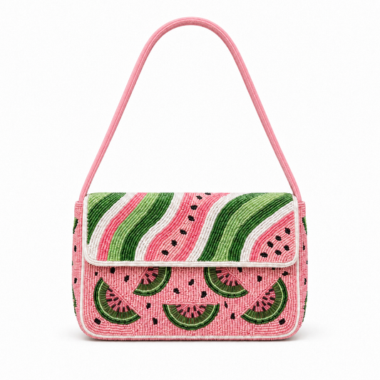 Handmade Watermelon Beaded Shoulder Bag