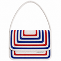 Patriotic Red White & Blue Beaded Shoulder Bag 4th of July Handbag