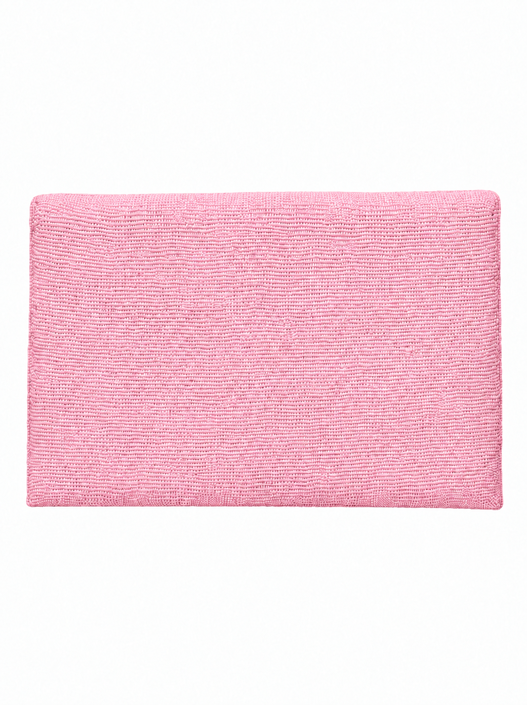 Handcrafted Pink Beaded Flap Clutch with Flower and bird Embroidery Evening & Party Bag