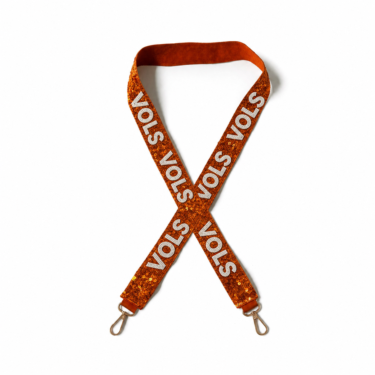 VOLS Orange & White Gameday Sequin Strap