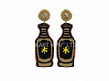 Handcrafted Beaded Bottle Statement Earrings