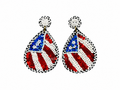 TearDrop Flag Earrings Patriotic Fourth of July Dangle Earrings for Women
