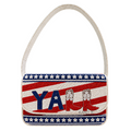 Handmade YALL Patriotic Beaded Shoulder Bag Handmade USA Flag Inspired Party Clutch