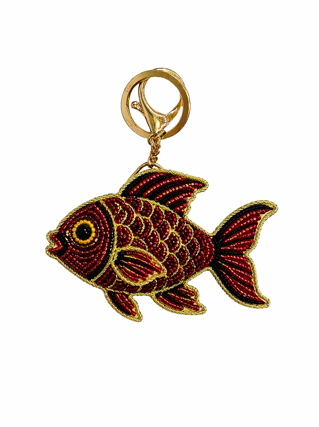 Handmade Fish Beaded Keychain