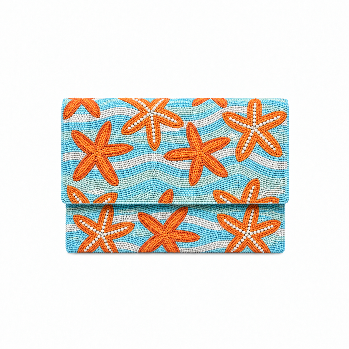 Handcrafted Starfish Beaded Clutch Embellished Evening Bag for Women