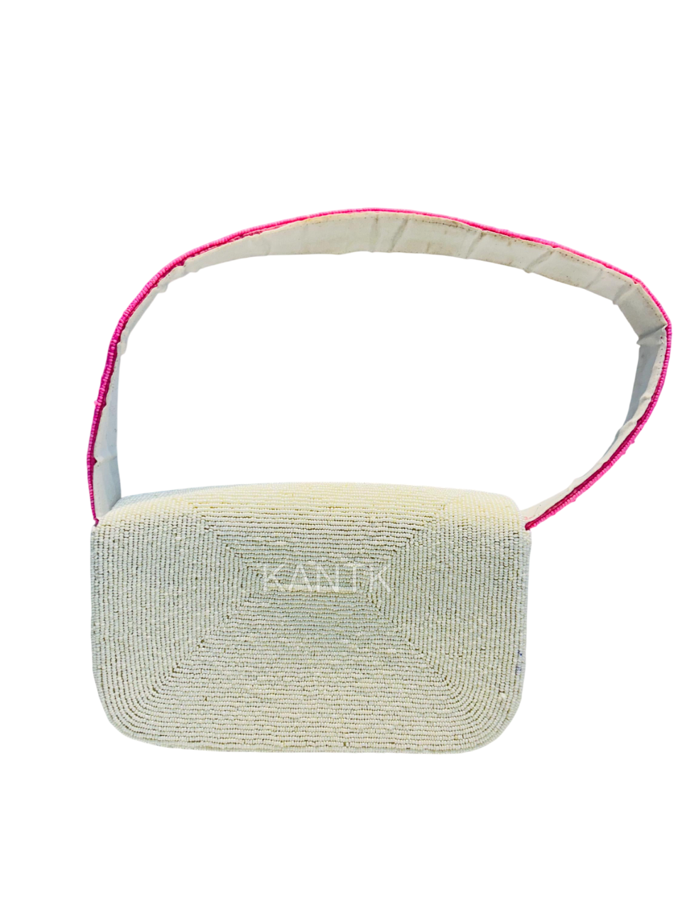 Beaded Flamingo Shoulder Bag, Citrus Beaded Bag, Tropical Summer Purse