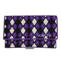 Beaded Clutch Handbag Purple, White & Black Sequin Evening Bag