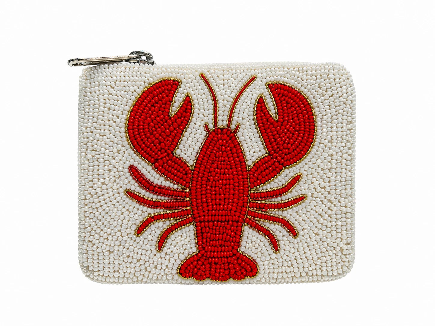 Lobster Beaded Coin Purse Ocean-Themed Mini Pouch