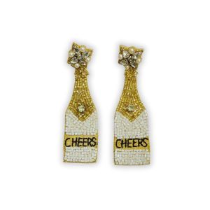 Bridal Cheers Champagne Earrings, Elegant Wedding Jewelry