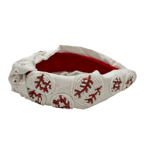 Handcrafted Baseball Beaded Headband Sporty Design for Fans & Players