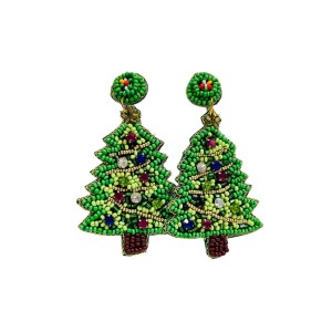 Christmas Multicolor Tree Dangle Earrings